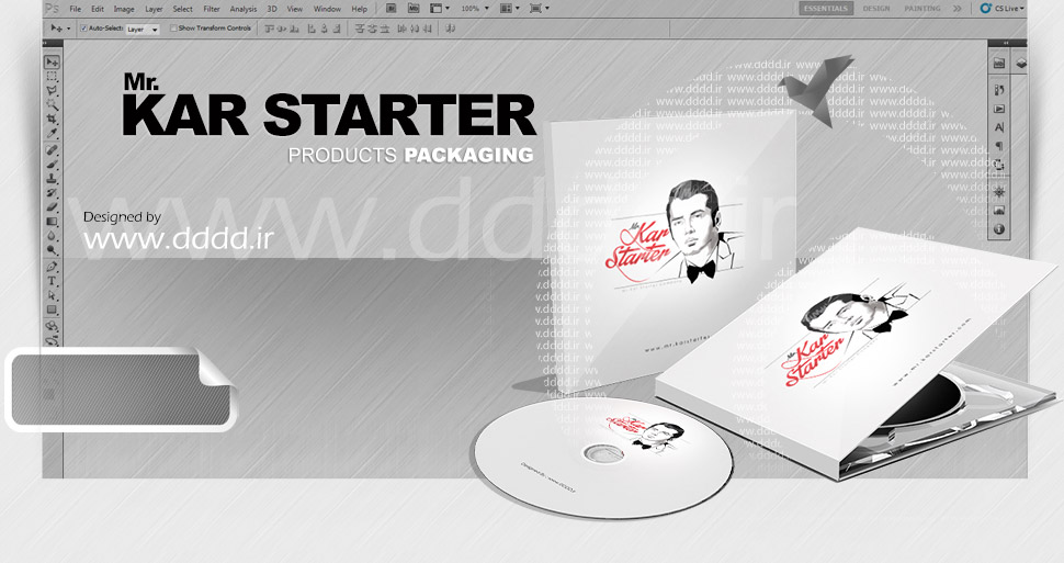 شخصیت پردازی و طراحی پک سی دی Mr.KarStarter