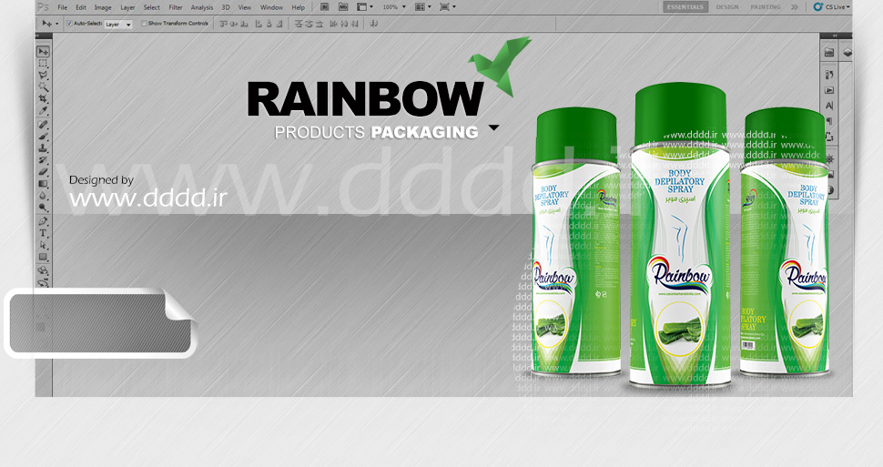 طراحی بسته بندی محصولات بهداشتی Rainbow