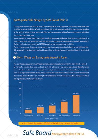  طراحی کاتالوگ شرکت دیوارهای سهند