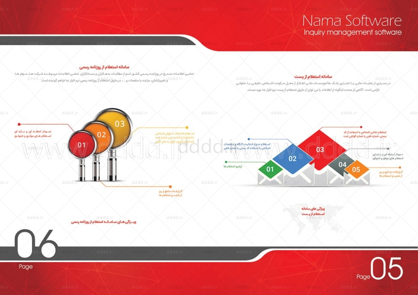 طراحی کاتالوگ شرکت نرم افزاری نما