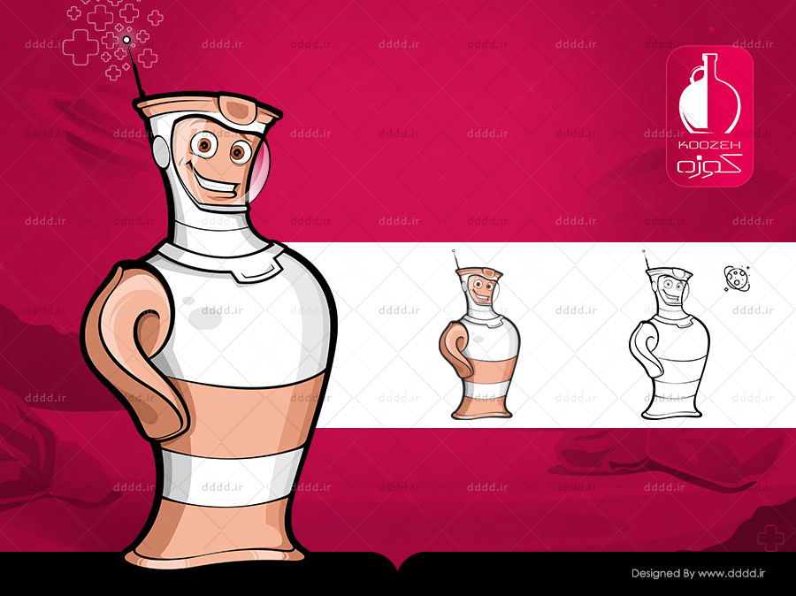 طراحی کاراکتر و شخصیت پردازی اپلیکیشن کوزه