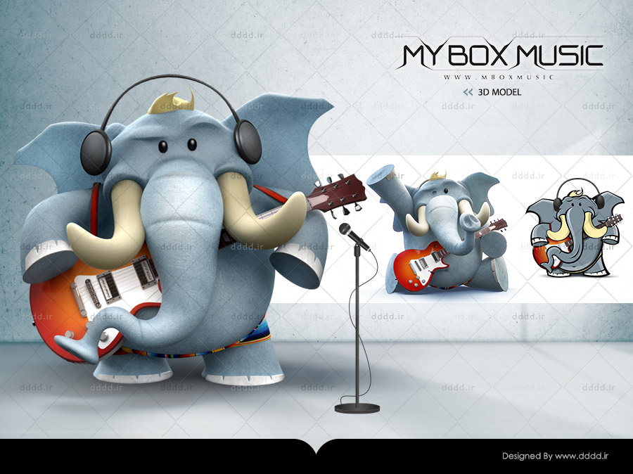 طراحی کاراکتر و شخصیت پردازی اپلیکیشن MyBoxMusic