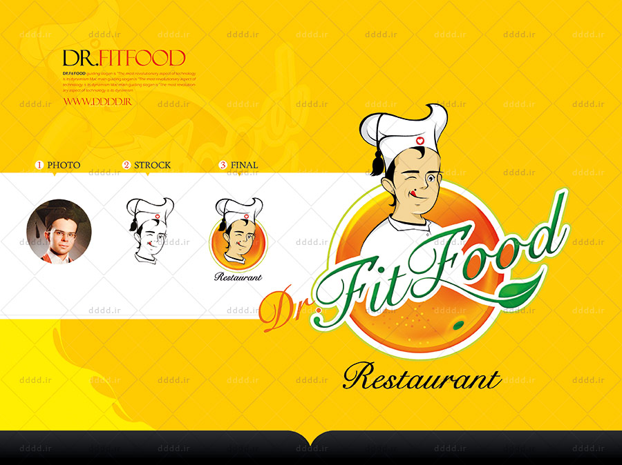 طراحی کاراکتر و شخصیت پردازی رستوران Dr Fit Food
